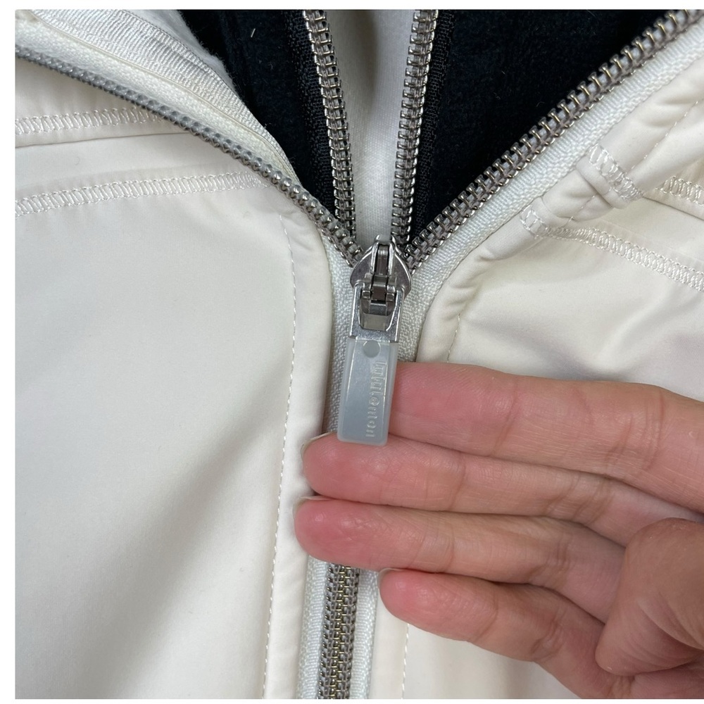 Lululemon Uba Hoodie Special Edition Sz 4 POLAR CREAM Coat Jacket Removable Trim - Picture 6 of 16